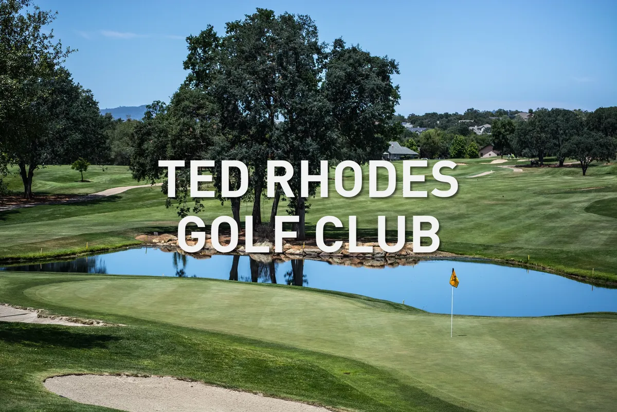 The image features a tranquil Nashville golf course with a pond, scenic tree, and golf flag, inviting viewers to imagine moments of relaxation, walking, or picnicking in a natural setting.